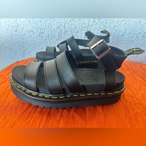 Dr. Martens Blaire Sandals Black Hydro Leather